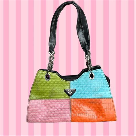 authenticating prada bags|prada in multi color letters.